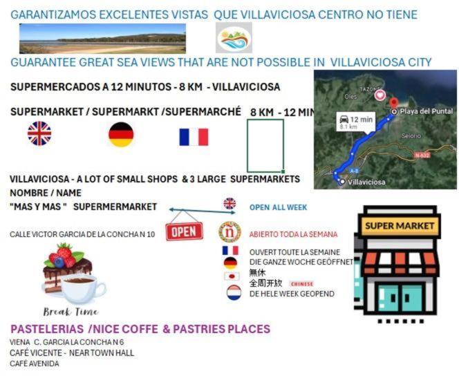 La Villademaria 2 Bloque Apartamento Playa Beach Puntal Villaviciosa  Esterno foto